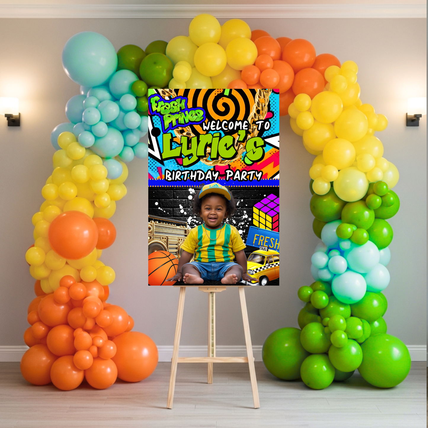 Custom Fresh Prince Party Poster Sign | Custom Fresh Princess Party Poster Sign  Personalized Welcome Sign | Printed & Shipped Event Party Signs