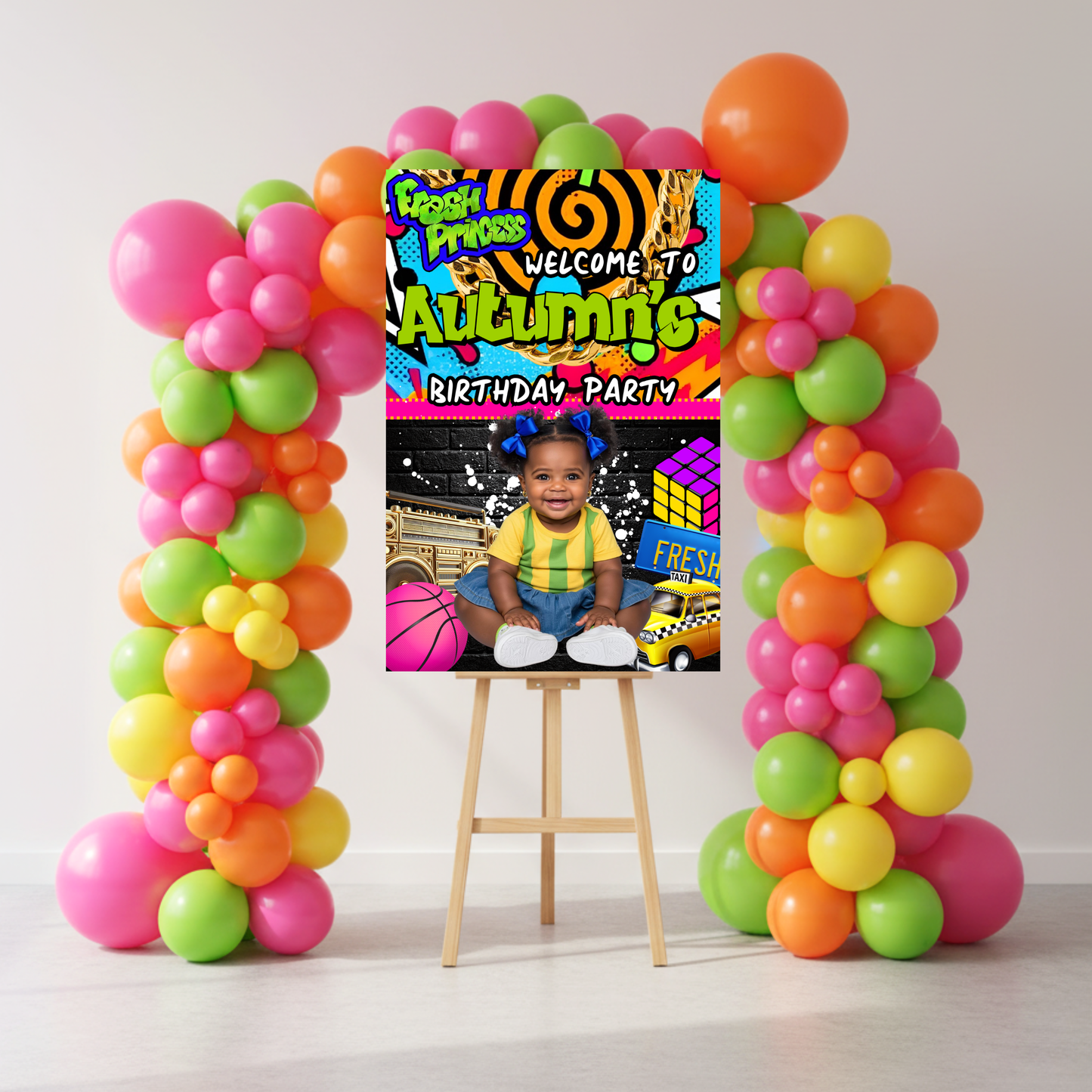Custom Fresh Prince Party Poster Sign | Custom Fresh Princess Party Poster Sign  Personalized Welcome Sign | Printed & Shipped Event Party Signs