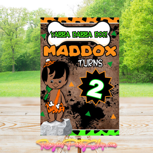 African American Bam Bam Party Sign | Digital Party Sign | Editable Text with Canva Pro | Welcome Party Sign | 20x30 | Digital File Only