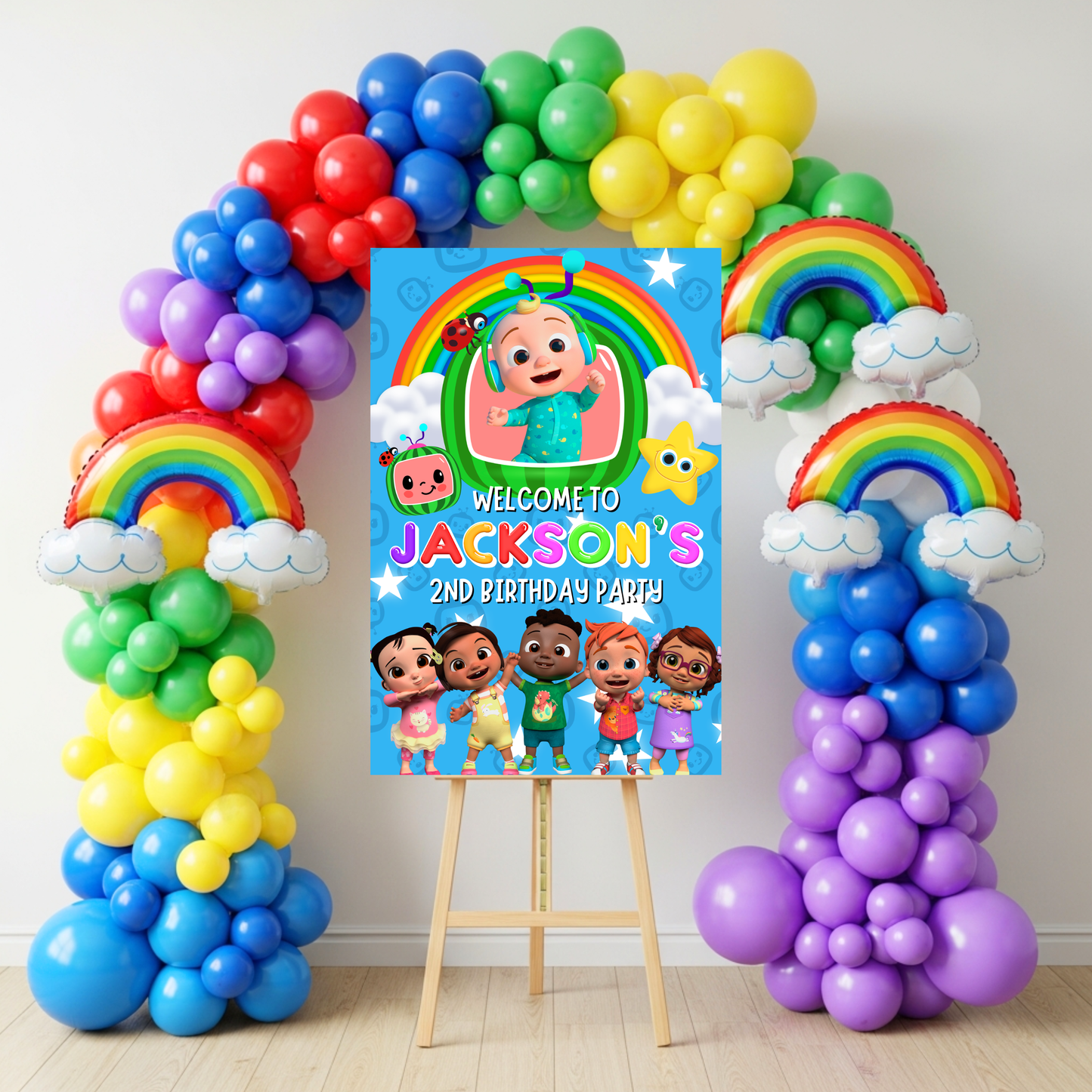 Cocomelon Party Poster Sign | Personalized Welcome Sign | Printed & Shipped Event Party Signs