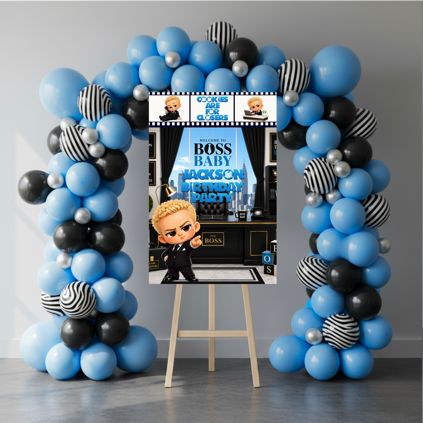 Custom Boss Baby Party Poster Sign | Personalized Welcome Sign | Printed & Shipped Event Party Signs