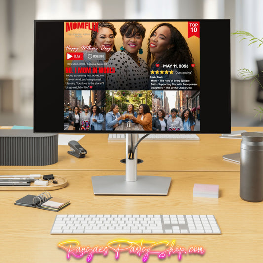 MOMFLIX & DADFLIX Drag and Drop Canva Template | Mother's Day & Father's Day Gift | Edit with CANVA PRO | Digital File Only