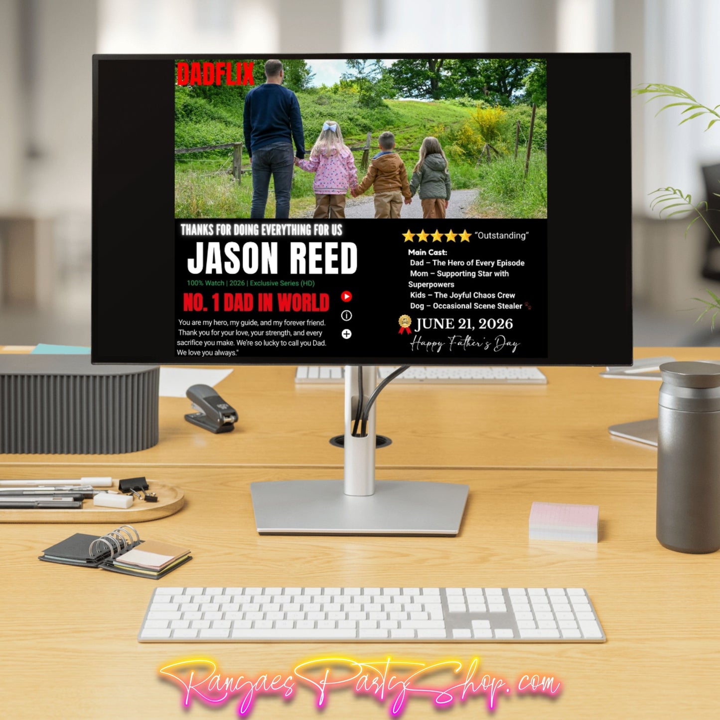 MOMFLIX & DADFLIX Drag and Drop Canva Template | Mother's Day & Father's Day Gift | Edit with CANVA PRO | Digital File Only