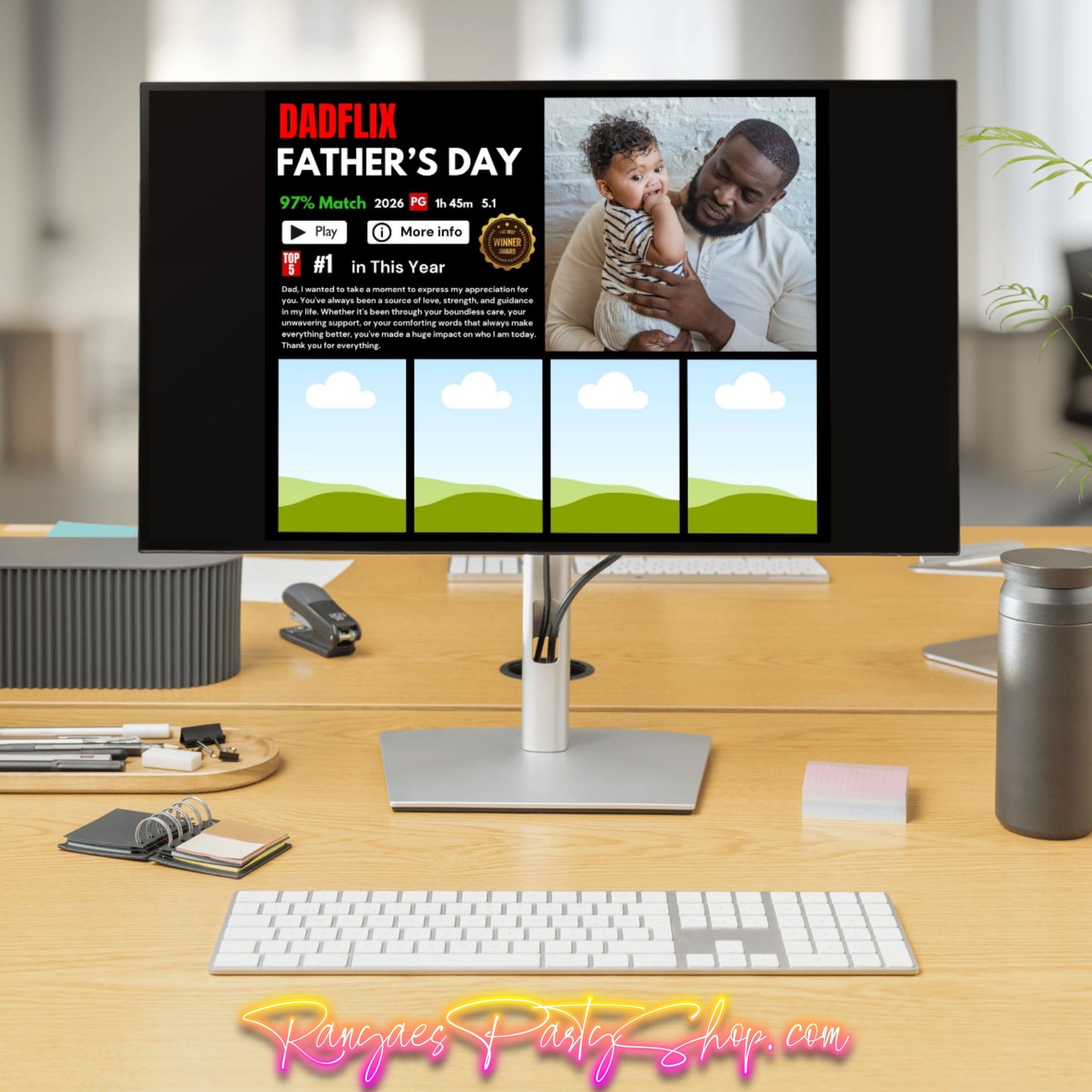 MOMFLIX & DADFLIX Drag and Drop Canva Template | Mother's Day & Father's Day Gift | Edit with CANVA PRO | Digital File Only