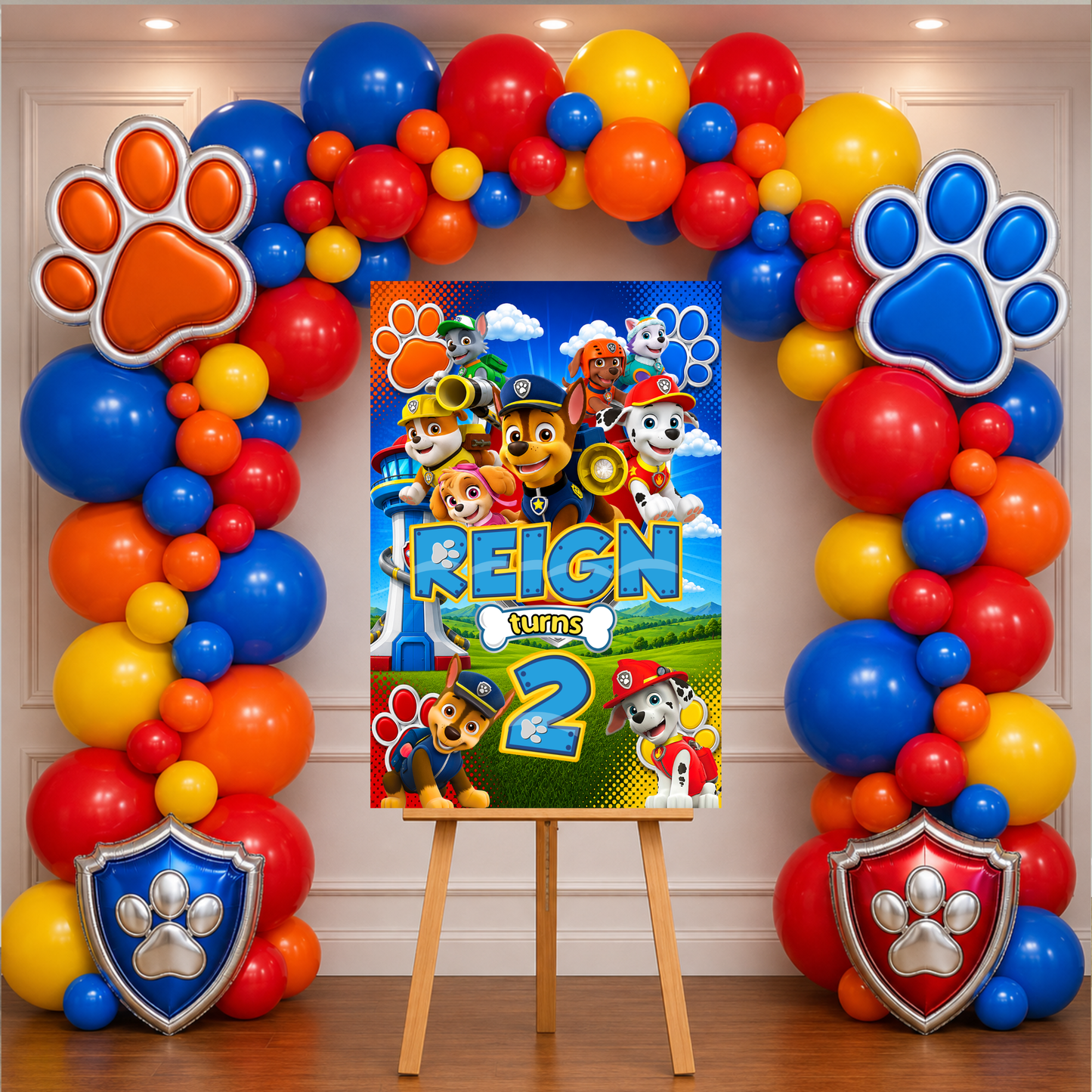 Paw Patrol Party Poster Sign | Personalized Welcome Sign | Printed & Shipped Event Party Signs