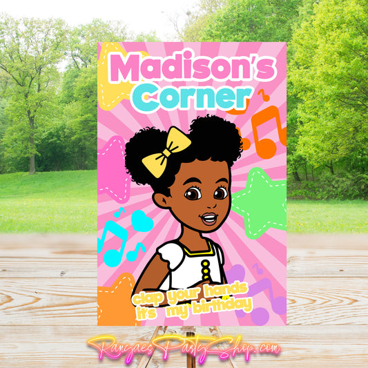 African American Girl  Boss Baby Gable Box | Treat Favor Box | Girl Boss Baby Party | Boss Baby Favor Box