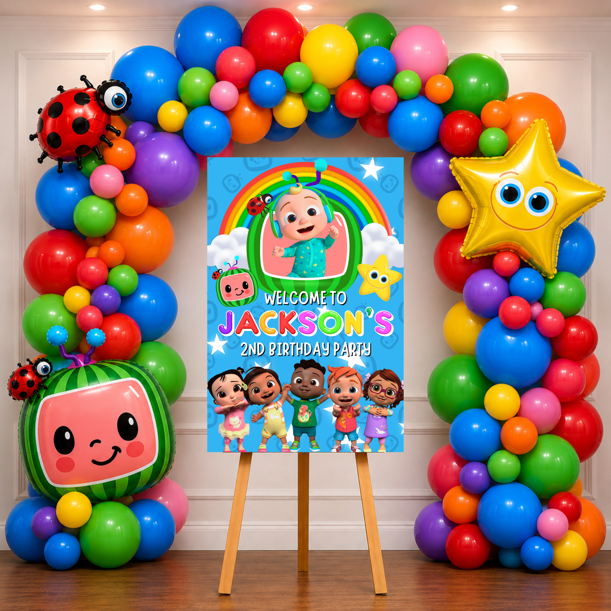 Cocomelon Party Poster Sign | Personalized Welcome Sign | Printed & Shipped Event Party Signs