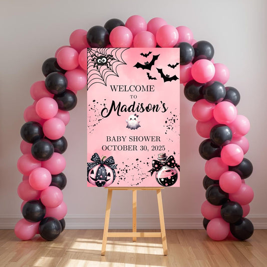 A Little Boo is Almost Due Baby Shower Sign | Editable Text with CANVA PRO | Welcome Baby Shower Sign | 20x30 | Digital File Only