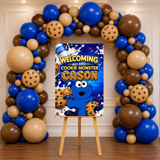Cookie Monster Poster Sign | Personalized Welcome Sign | Printed & Shipped Event Party Signs