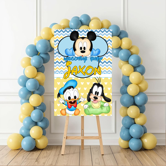Baby Mickey Baby Shower Sign | Digital Party Sign | Editable Text with CANVA | Welcome Party Sign | 20x30 | Digital File Only