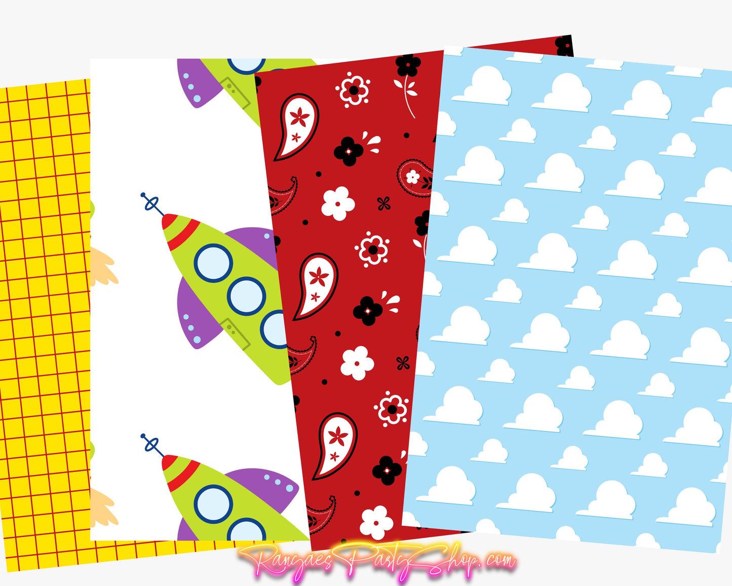 Toys Digital Paper | 12 Digital Papers | Toy Story Digital Paper | Digital File Only