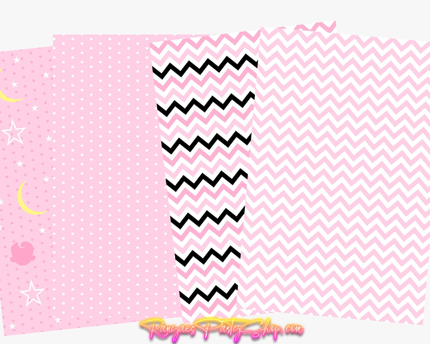 Baby Girl Digital Paper | 12 Digital Papers | Baby Boss Digital Paper | Digital File Only