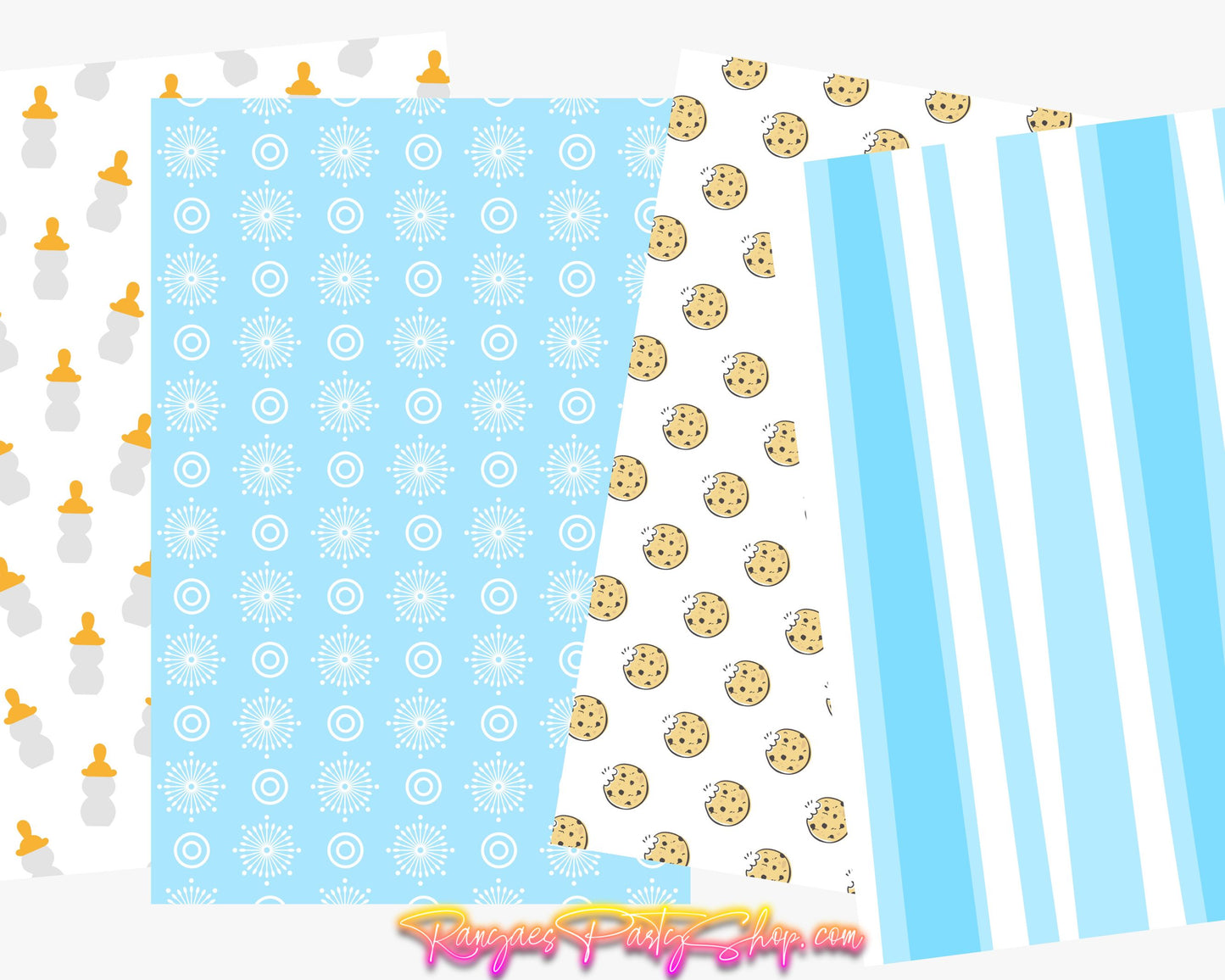 Baby Boy Digital Paper | 12 Digital Papers | Baby Boss Digital Paper | Digital File Only