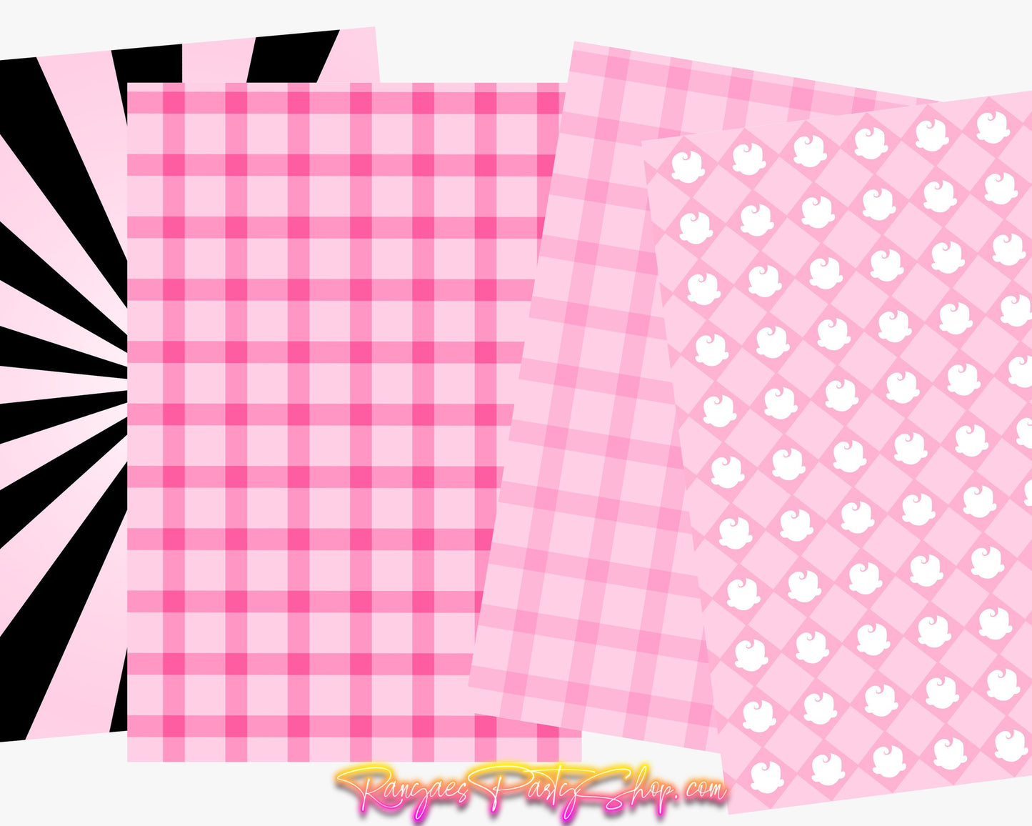 Baby Girl Digital Paper | 12 Digital Papers | Baby Boss Digital Paper | Digital File Only