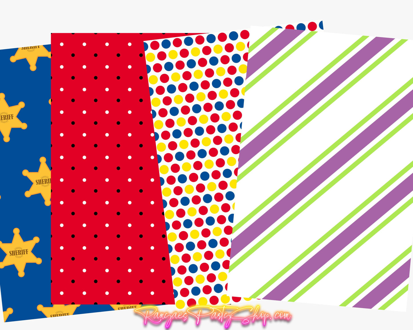 Toys Digital Paper | 12 Digital Papers | Toy Story Digital Paper | Digital File Only