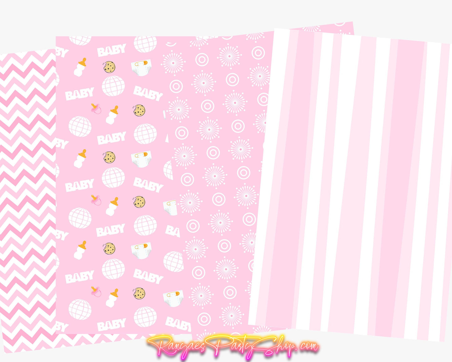 Baby Girl Digital Paper | 12 Digital Papers | Baby Boss Digital Paper | Digital File Only