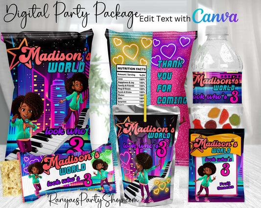 Karma's World Digital Party Package | Edit Text with Canva | You Edit | You Save | You Download | You Print | Digital File Only