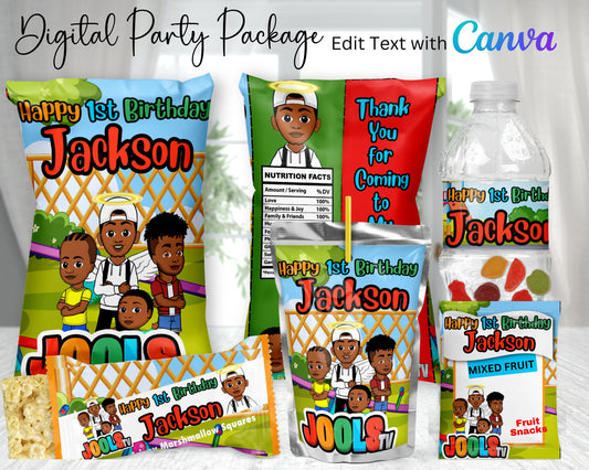 Jools Tv Digital Party Package | Edit Text with Canva | You Edit | You Save | You Download | You Print | Digital File Only