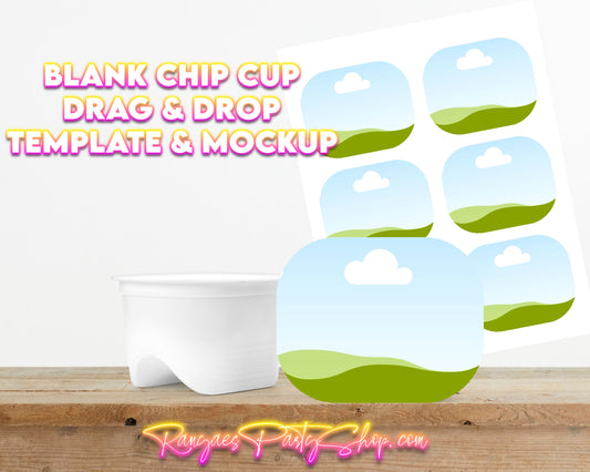 BLANK CANVA Chip Cup Template and Mockup | Create Your Own Designs | Canva Templates & Mockups | Digital File Only
