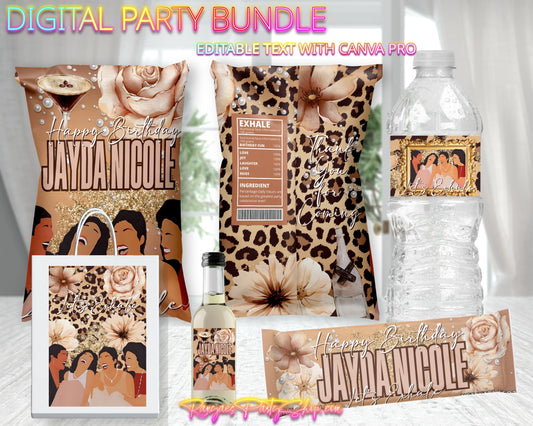 Waiting to Exhale Digital Party Package | Adult Birthday Party Bundle | Edit Text with CANVA PRO | Digital File Only