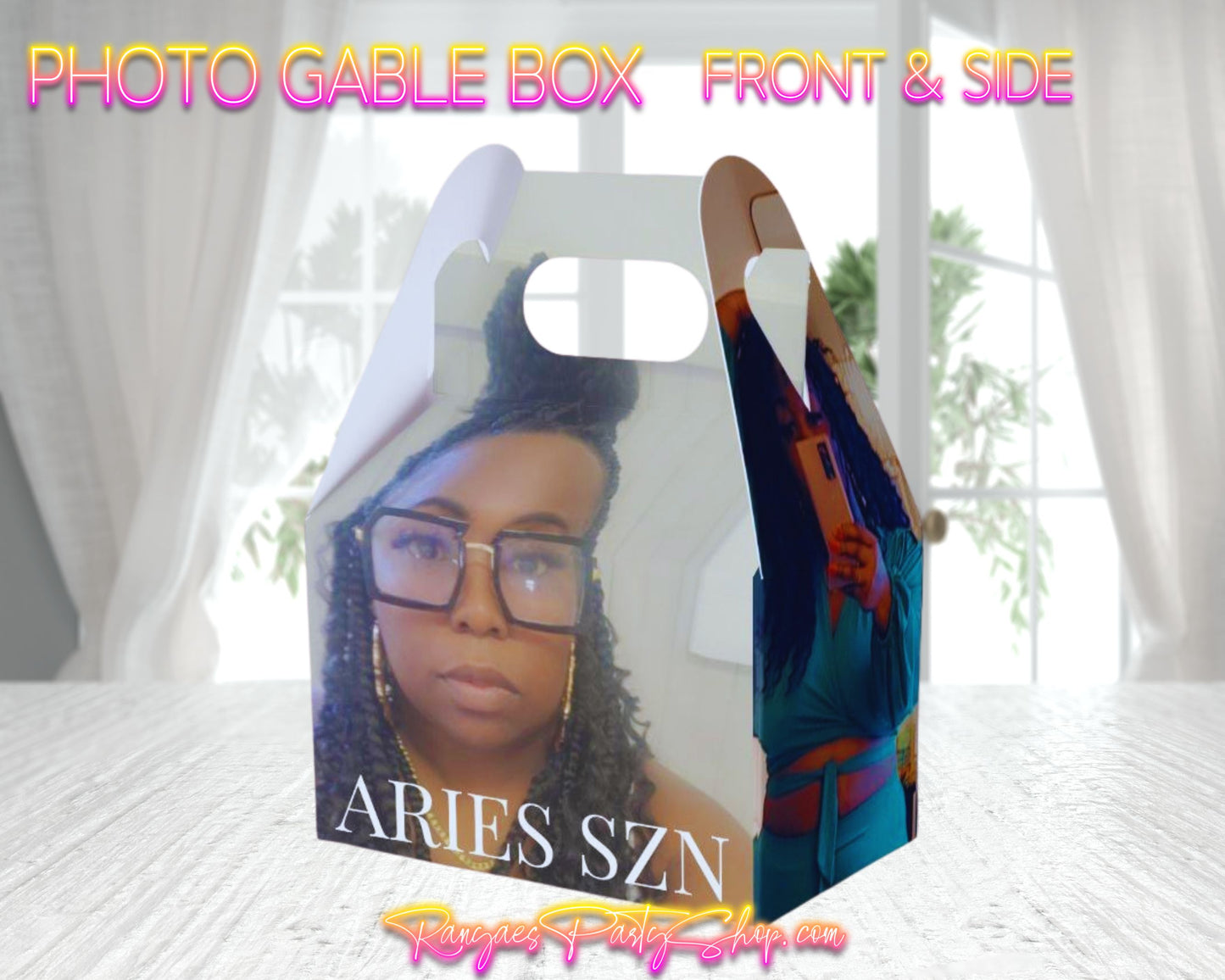 Custom Photo Gable Box | Set of 10 Gable Boxes | Party Favor Box