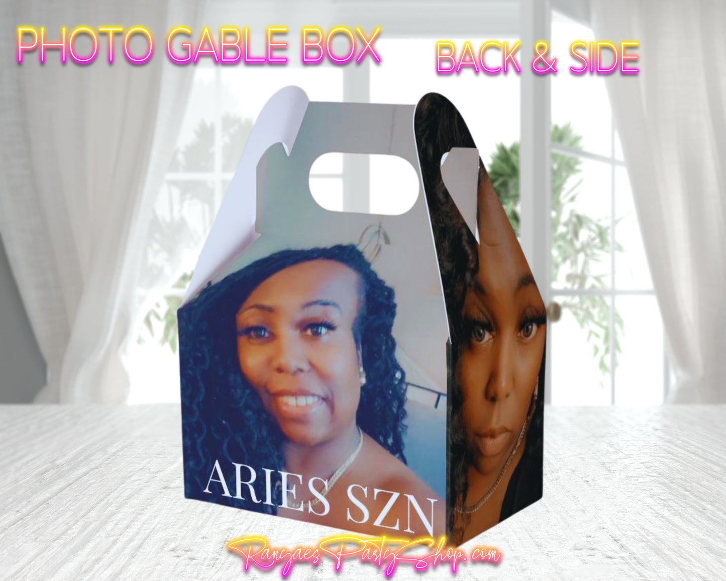 Custom Photo Gable Box | Set of 10 Gable Boxes | Party Favor Box