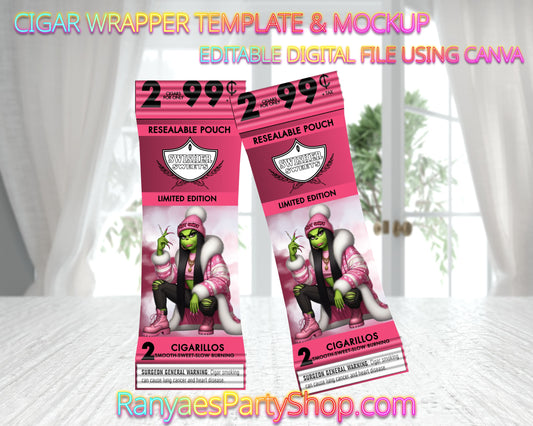 Cigar Wrapper Canva Template & Mockup | Canva Template | Canva Mockup | Adult Party Items | Digital File Only