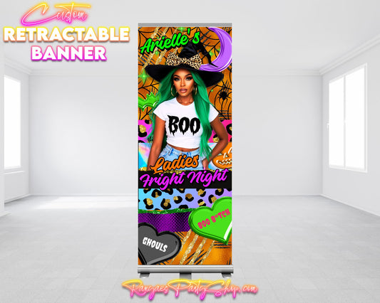 Halloween Ladies Night Retractable Banner | Ladies Night Banner | Retractable Banner | Halloween Party Banner