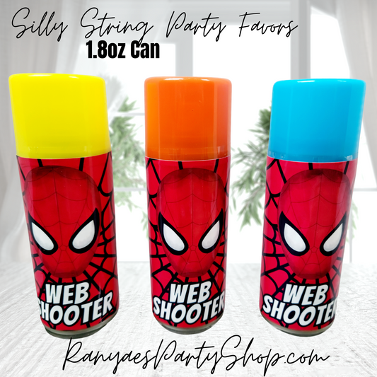 Spiderman Silly String Party Favor | Spiderman Party Favors | Spiderman Party | Silly String Favors