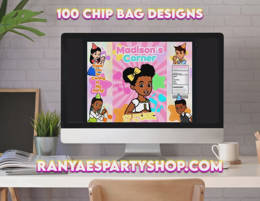 CANVA PRO 100 Pre-Made Chip Bag Template Designs | Edit and Make Your Own | You Can Resell | Digital File