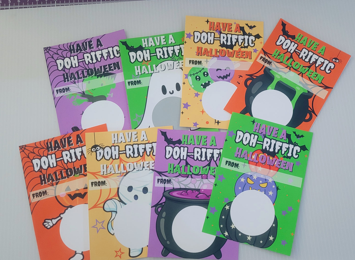 Halloween Mini Doh Favors for Kids | Halloween Class Party Favors | Mini Doh Party Favors
