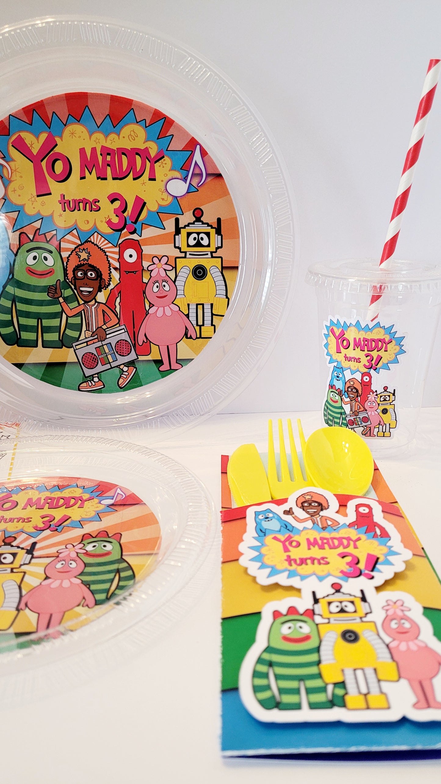 Custom Yo Gabba Gabba Party Table Set | Birthday Party Table Set | Custom Party Items | Personalized Party Table Set