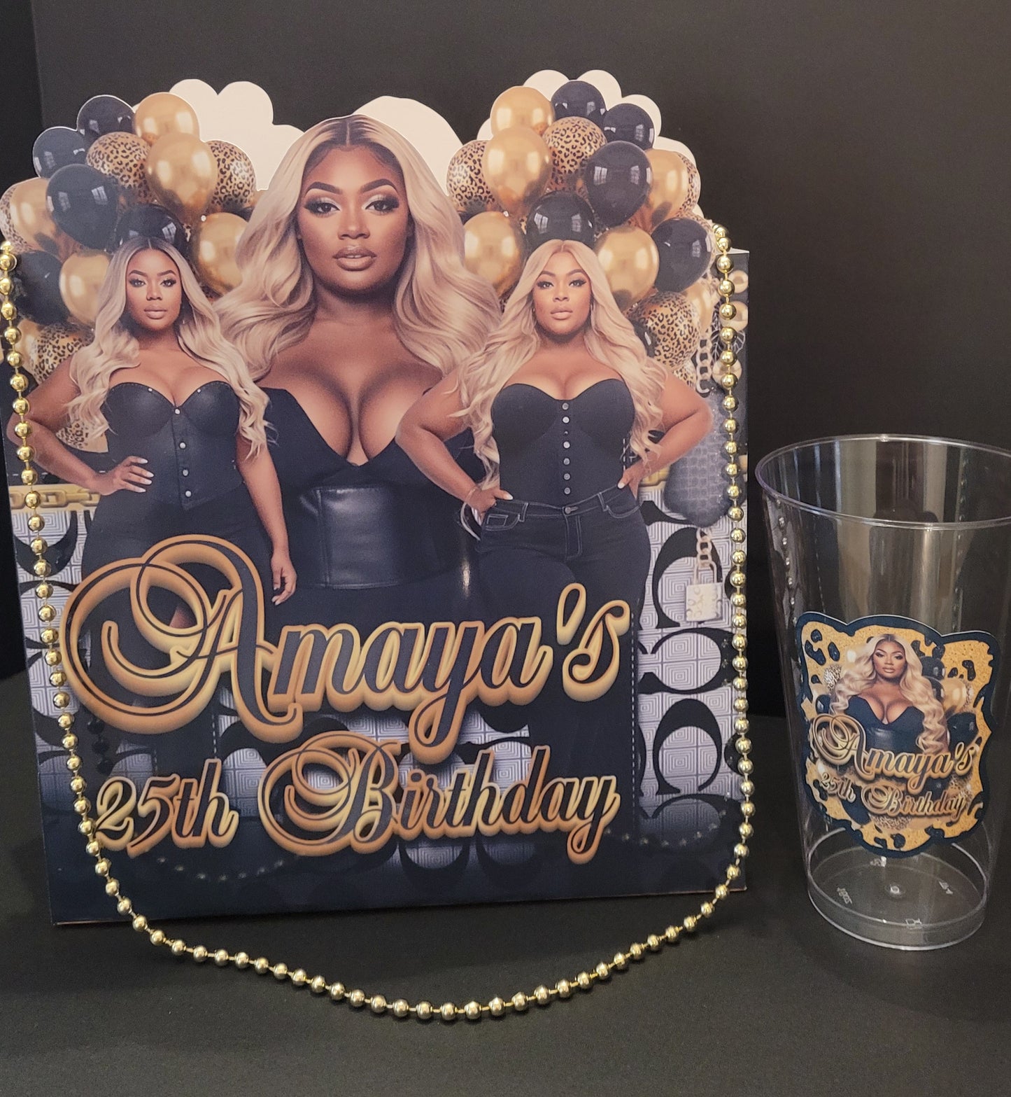 Canva Gift Bag & Cup Label Template | 8.5x14   | Digital Birthday Canva Template | Digital File Only